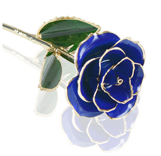 24K Altın Kaplama Kırmızı Gül