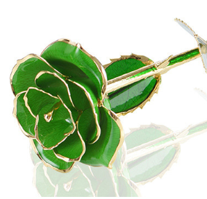 24K Altın Kaplama Kırmızı Gül